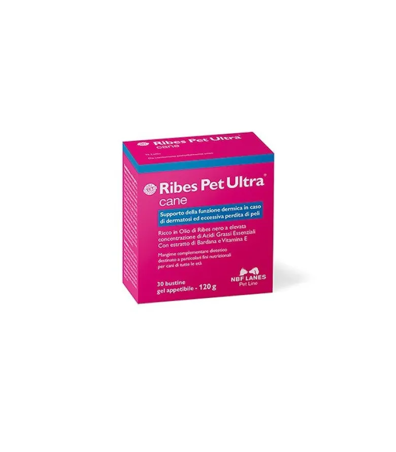 RIbes Pet Ultra integratore cane per il supporto della funzione dermica gel 30 bustine