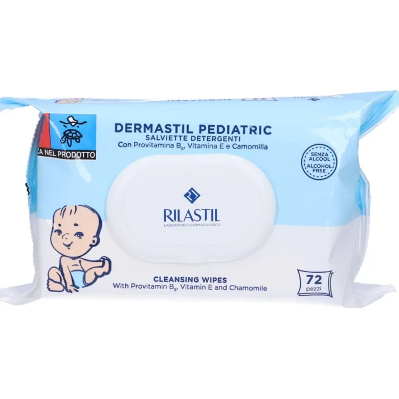 Rilastil Dermastil Salviette Detergenti ng 72 Pezzi