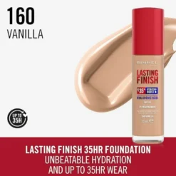 Rimmel Fondotinta Lasting Finish 35h Con Acido Ialuronico 160 Vanilla 30ml
