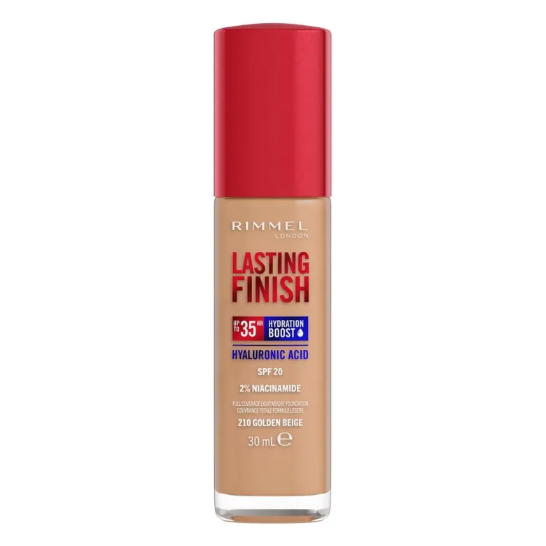 Rimmel Fondotinta Lasting Finish 35h Con Acido Ialuronico 210 Golden Beige 30ml