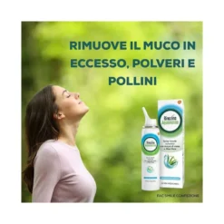 Rinazina Aquamarina Spray Nasale Isotonico Delicato Lavaggio Nasale Acqua Di Mare E Aloe Vera 100 ml