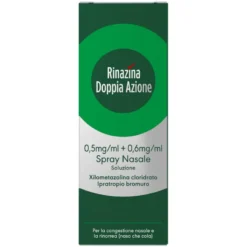 Rinazina Doppia Azione Spray Nasale Decongestionate Libera il Naso Chiuso dal Raffreddore 10 ml