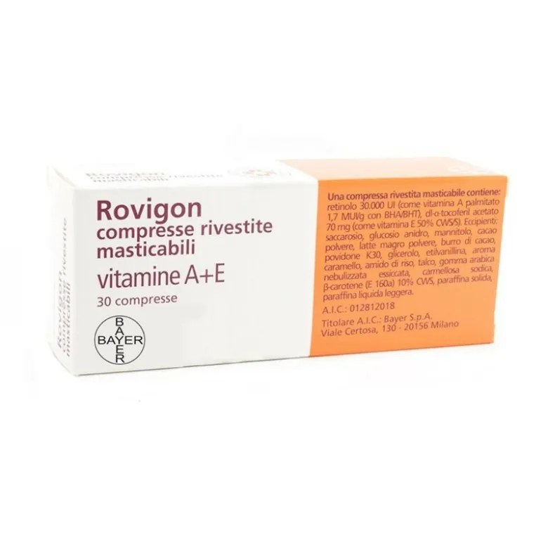 Rovigon vitamine A+E 30 compresse masticabili