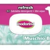 Salviette Detergenti Inodorina Muschio Bianco per Cani e Gatti 40 Pezzi