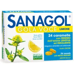 Sanagol Caramelle Gola Veloce gusto Limone 24 caramelle