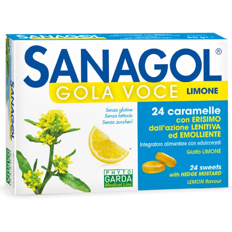 Sanagol Caramelle Gola Veloce gusto Limone 24 caramelle