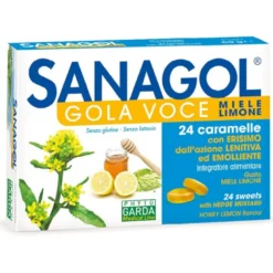 Sanagol Gola Voce Miele Limone 24 Caramelle