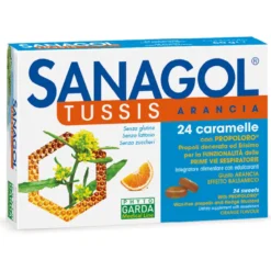 Sanagol Tussis Caramelle per il benessere delle vie respiratorie gusto arancia 24 pezzi
