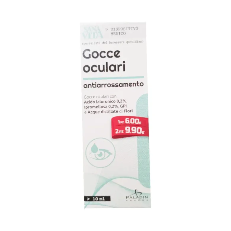 Sanavita Gocce Oculari anti-arrossamento 10ml