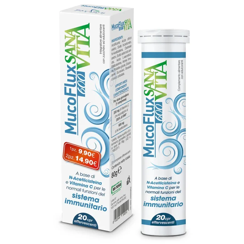 Sanavita Mucoflux 600 20 Capsule Effervescenti
