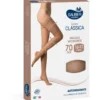 Sauber Linea Classica Calza Autoreggente 70 Denari Maglia Microrete Neutro Beige Taglia 3
