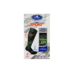 Sauber Sport Calza Unisex a Compressione colore Grigio-Verde taglia M