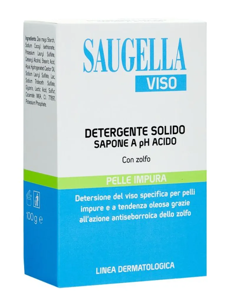 Saugella Detergente Solido Sapone a pH Acido 100g