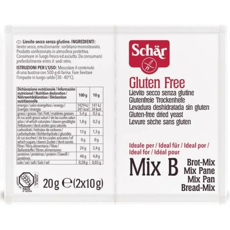 Schar Gluten Free Lievito Secco senza Glutine 2x10g