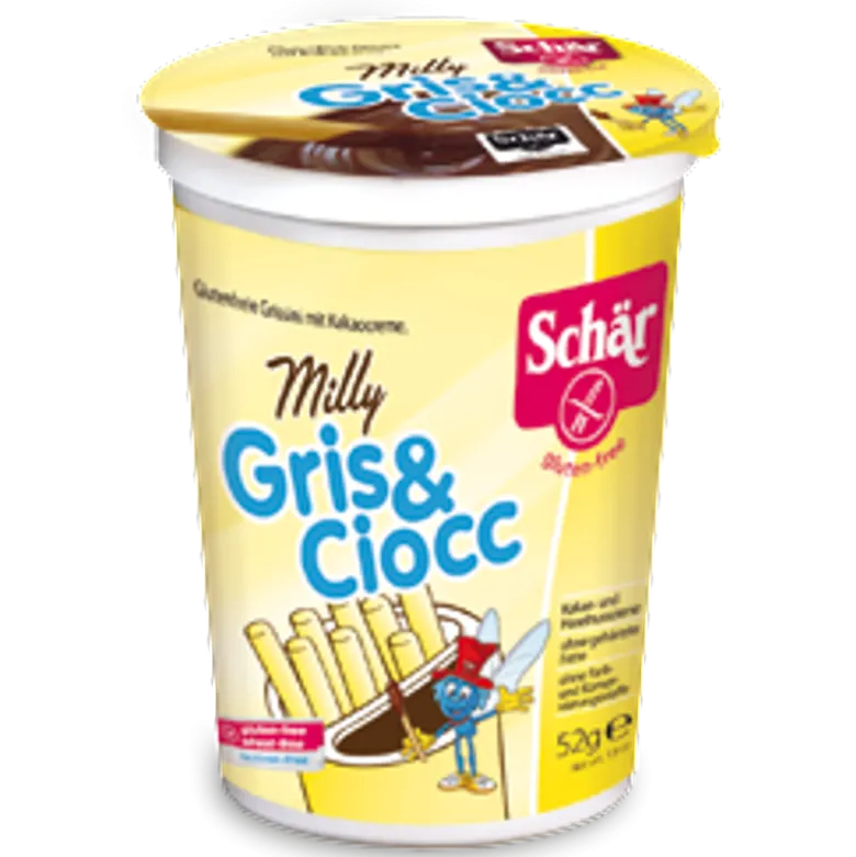 Schar Milly Gris&Ciocc grissini con crema da spalmare al cacao senza glutine 52g