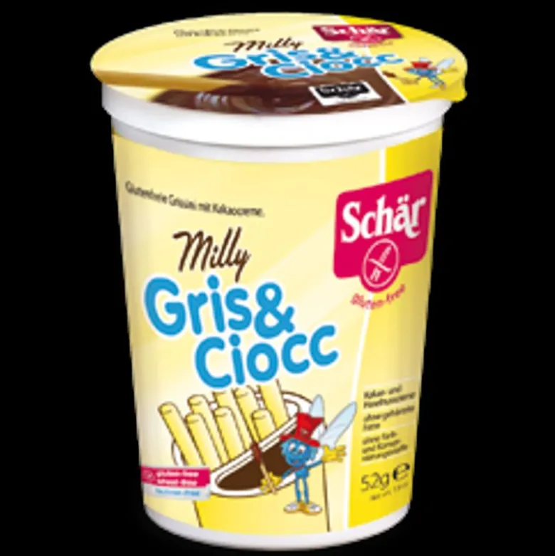 Schar Milly Gris&Ciocc grissini con crema da spalmare al cacao senza glutine 52g