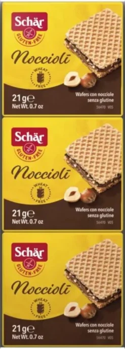 Schar Nocciolì wafers alle nocciole senza glutine 3x21g