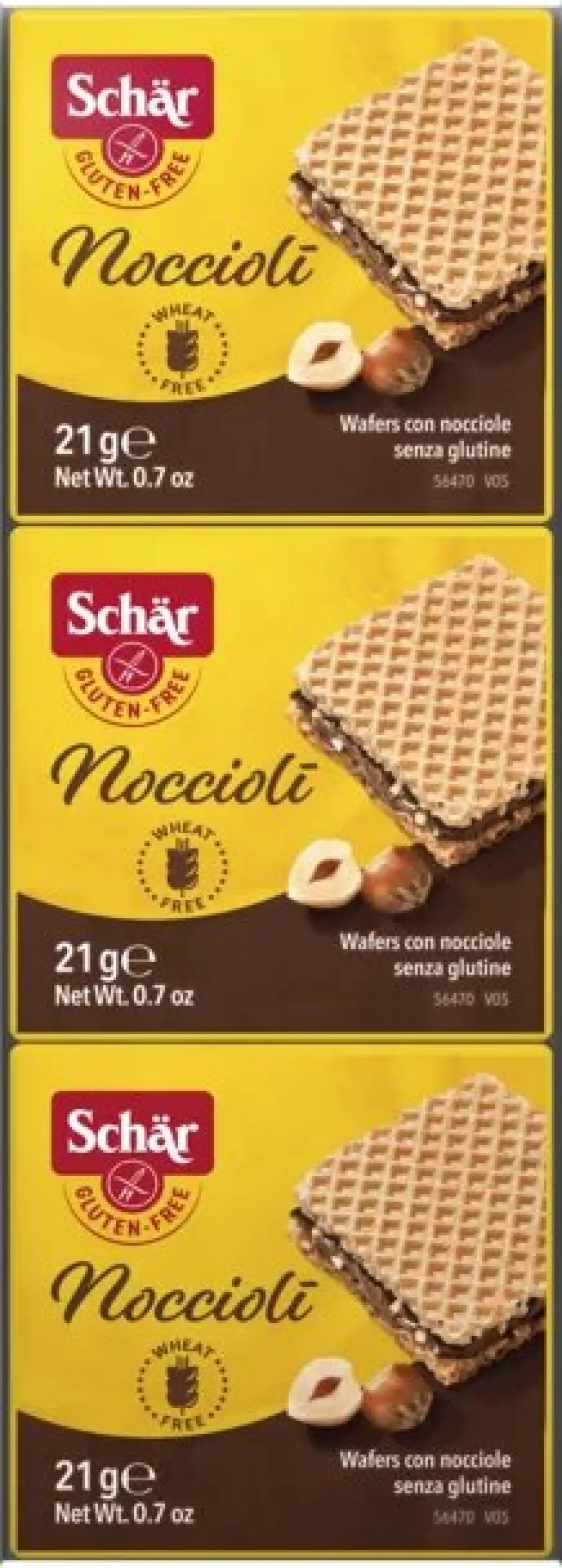 Schar Nocciolì wafers alle nocciole senza glutine 3x21g