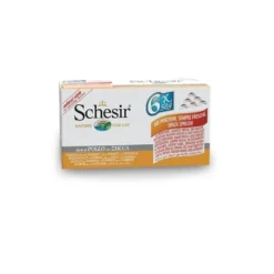Schesir Filetti Di Pollo Con Zucca Lattina Cibo Umido Gatto Adulto 6x50g