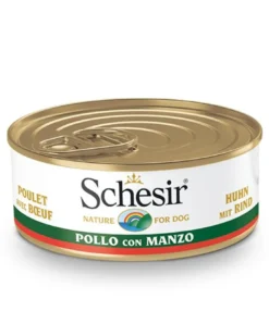 Schesir Pollo Con Manzo Cibo Umido Cani Adulti Lattina 150 g