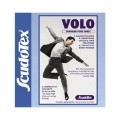 Scudotex Gambaletto Uomo Cotone Compressione Leggera Nero Cod.458 Misura 6 (XXL)