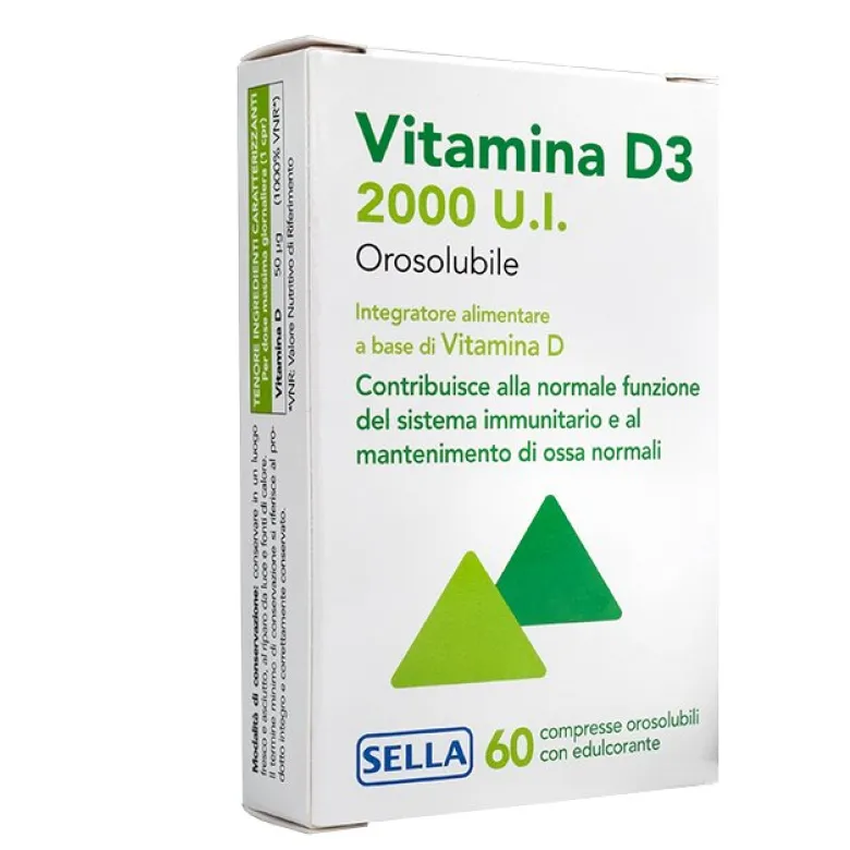 Sella Vitamina D3 2000 U.I. orosolubile 60 compresse