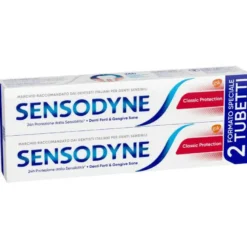 Sensodyne Classic Protection Dentifricio Quotidiano Denti Sensibili Con Fluoro 2x75ml