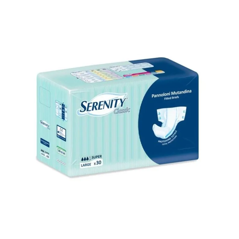 Serenity Classic Pannolone Incontinenza A Mutandina Super Tg L 30 Pezzi