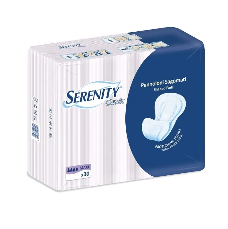 Serenity Classic Pannolone Sagomato Maxi in tessuto non tessuto 30 pezzi