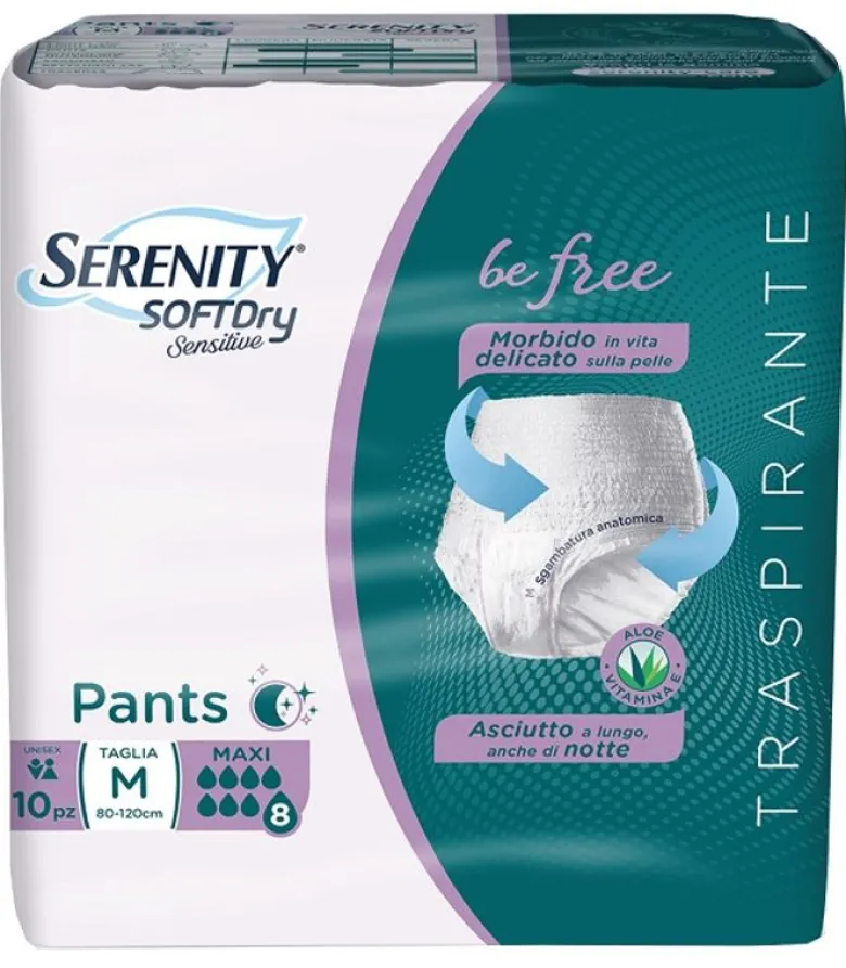 Serenity Pants Be Free Maxi mutandina per incontinenza taglia M 10 pezzi