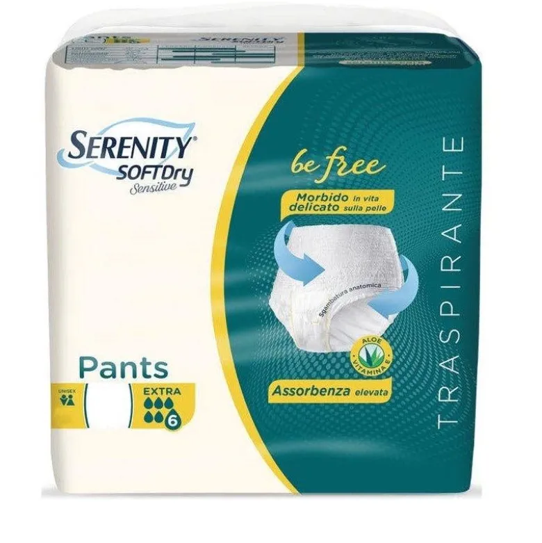Serenity Soft Dry Sensitive Pants Extra taglia XL 14 pezzi