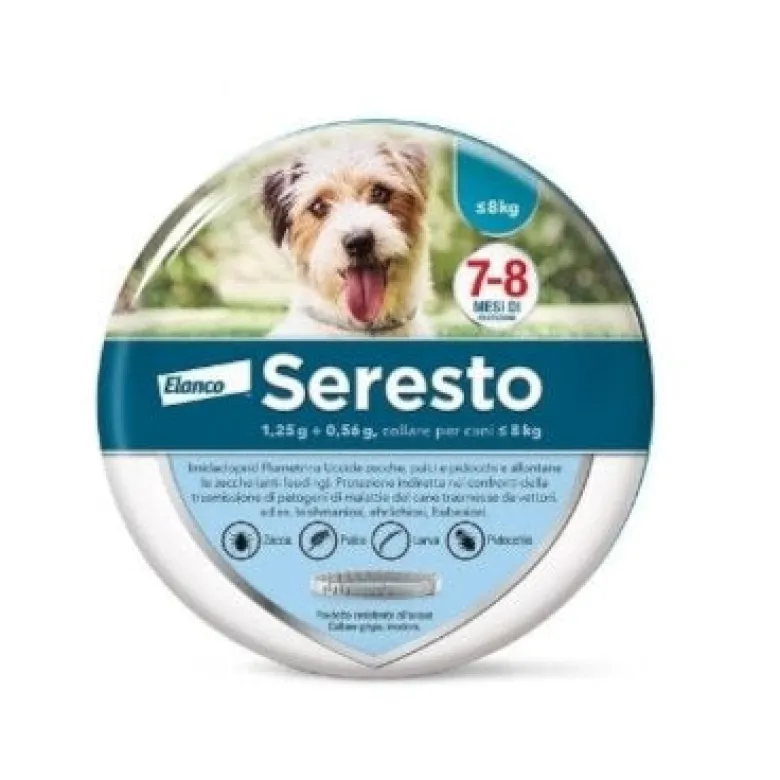 Seresto antiparassitario contro pulci e zecche per cani fino a 8kg