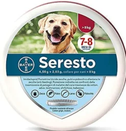 Seresto antiparassitario contro pulci e zecche per cani superiori a 8kg