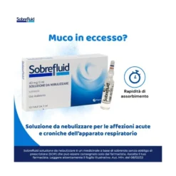 Sobrefluid per tosse e vie respiratorie 40mg/3ml soluzione da nebulizzare 10 fiale