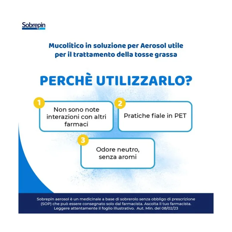 Sobrepin Aerosol 40mg/3ml soluzione da nebulizzare 10 contenitori monodose