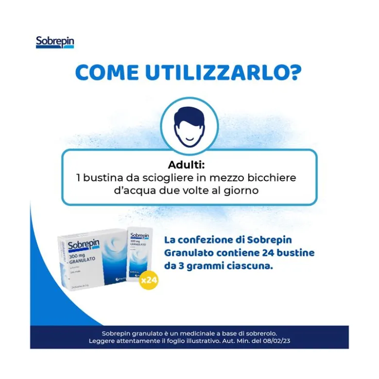 Sobrepin Granulato fluidificante 300 mg 24 bustine