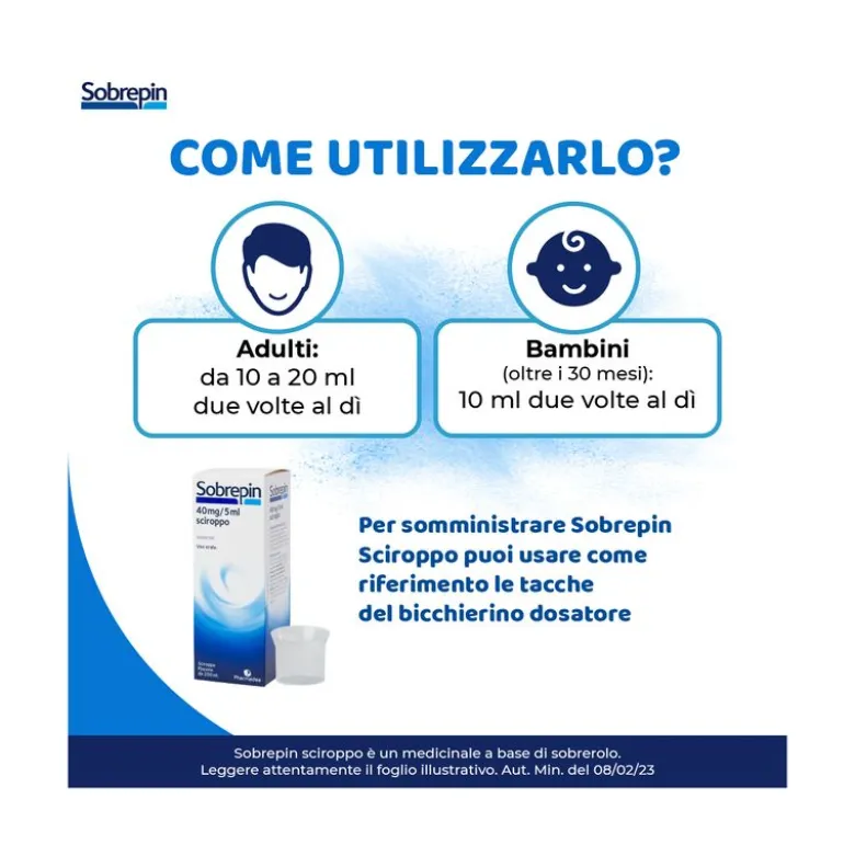 Sobrepin Mucolitico Sciroppo 200ml 40mg/5ml