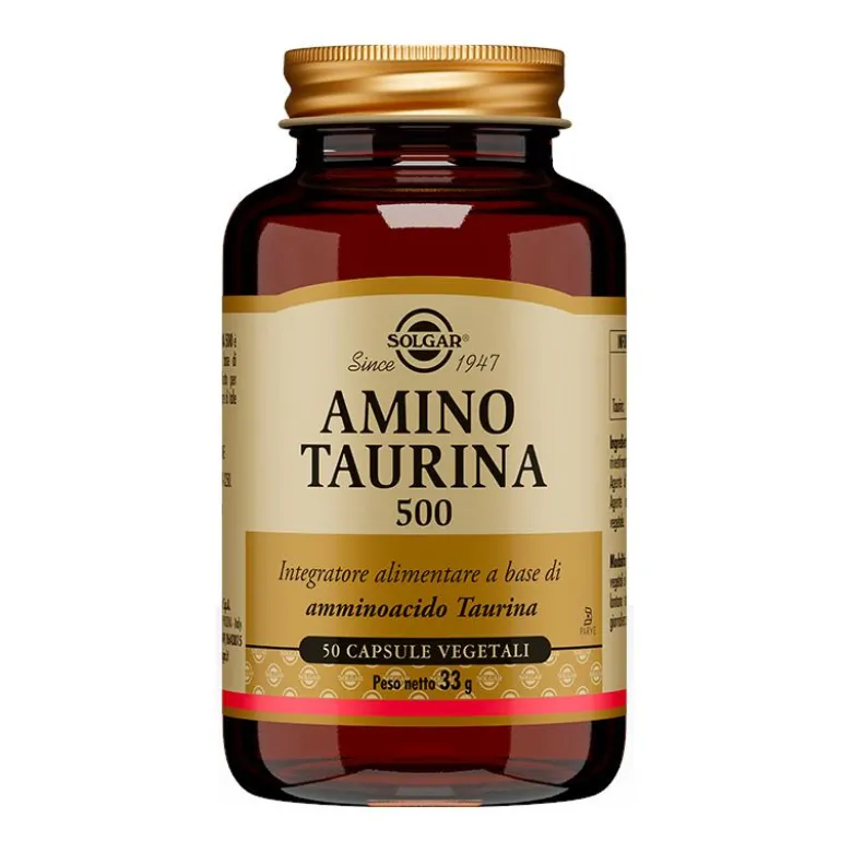 Solgar Amino Taurina 500 integratore alimentare 50 capsule vegetali