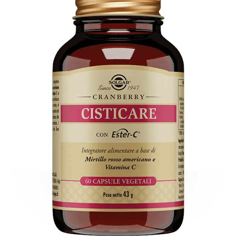 Solgar Cisticare Cranberry per il benessere delle vie urinarie 60 capsule vegetali