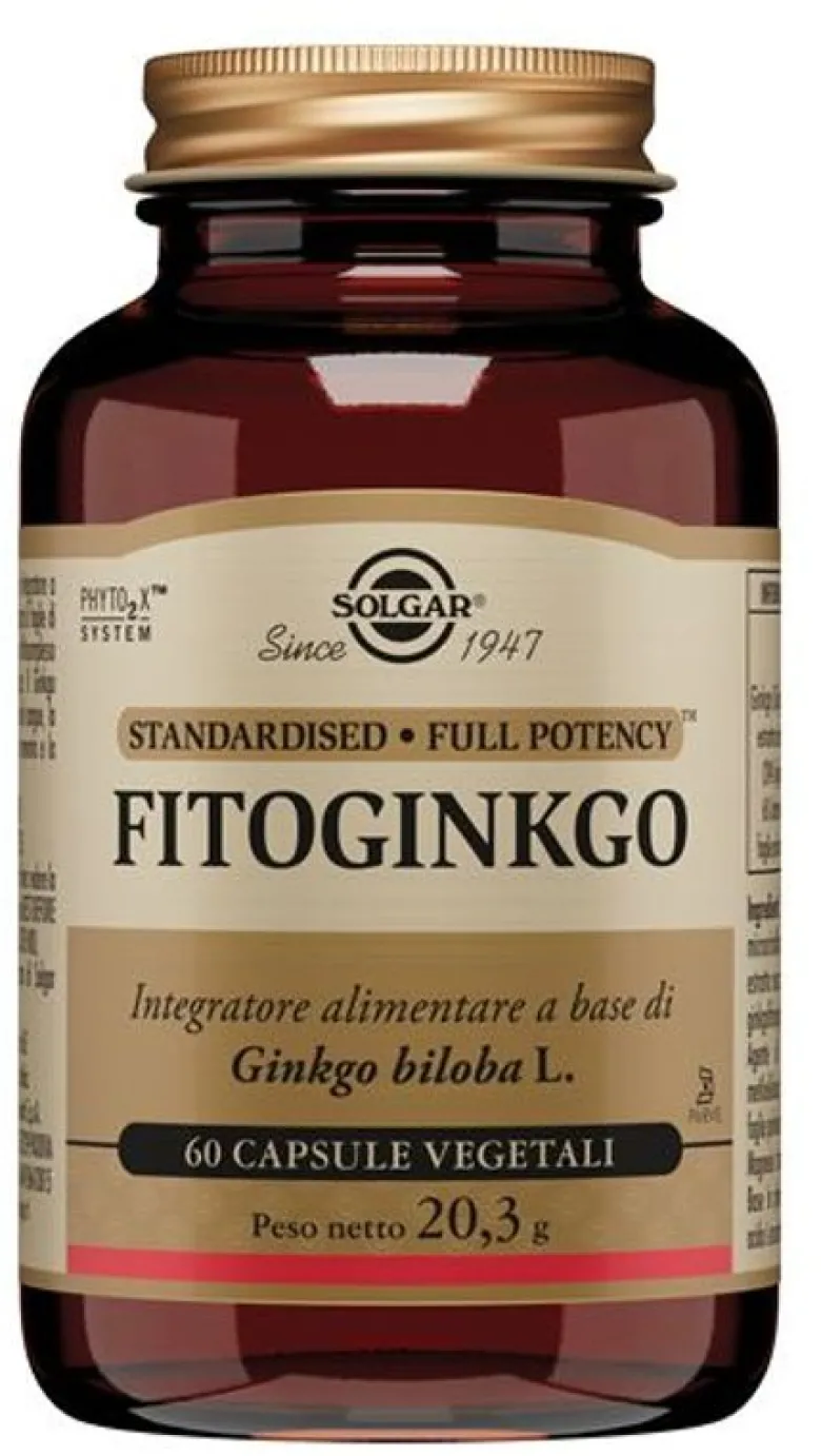Solgar Fitoginkgo per la funzionalità del microcircolo 60 capsule vegetali