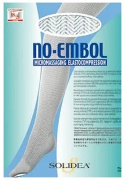 Solidea No-Embol Calze A Compressione Graduata Colore Bianco Taglia S
