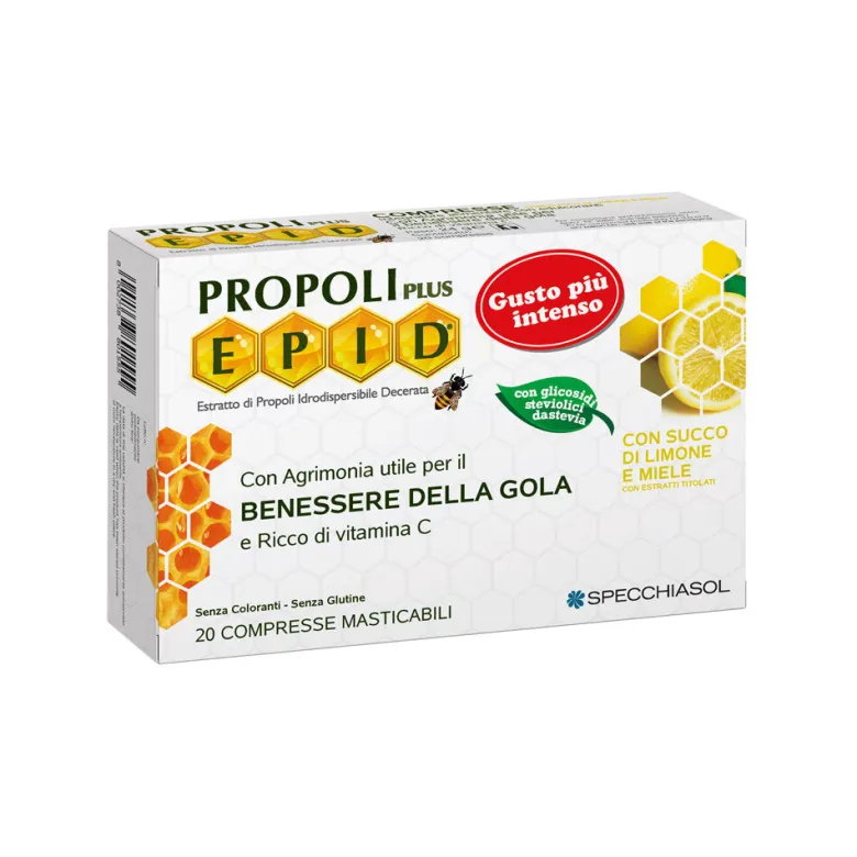 Specchiasol E.P.I.D. Propoli Plus gusto Limone e Miele 20 compresse