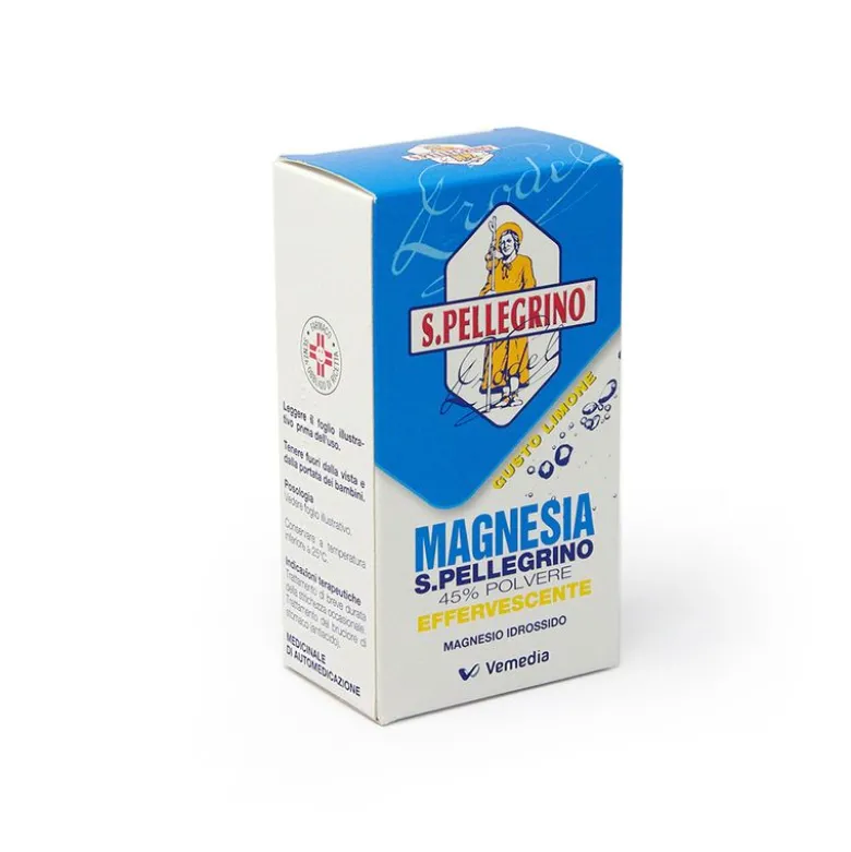 S.Pellegrino Magnesia stitichezza occasionale 45% polvere effervescente 100g gusto limone