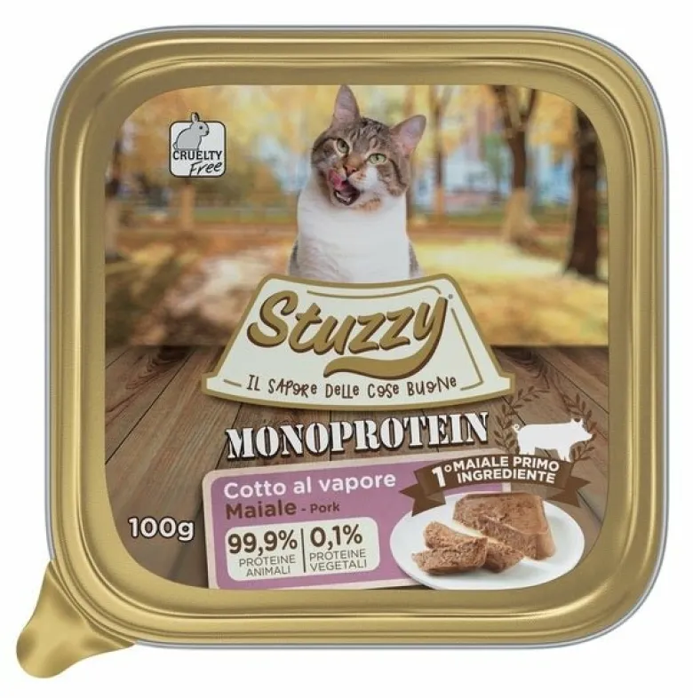 Stuzzy Monoprotein Maiale Cibo Umido Gatti Adulti Vaschetta 100g
