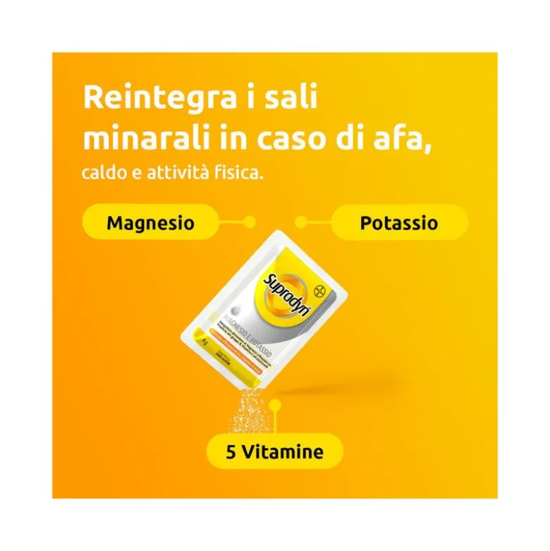 Supradyn Magnesio e Potassio Integratore sport con Vitamine B Vitamina C e Minerali 24 Bustine Eff
