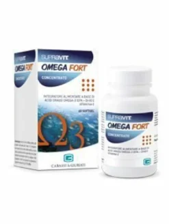 Supravit Omega Fort Integratore Alimentare Normali Livelli di Trigliceridi 60 perle softgel