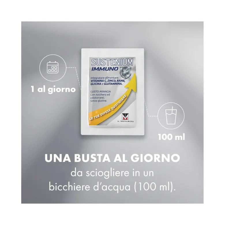 Sustenium immuno 14 bustine gusto Arancia