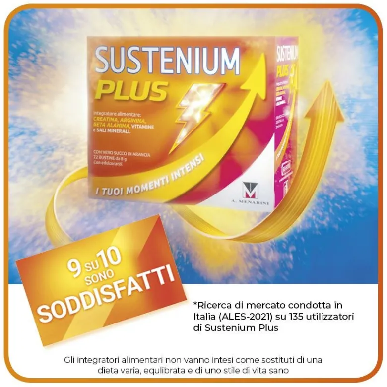 Sustenium Plus Intensive Formula energia e vitalità 12 bustine con succo d'arancia