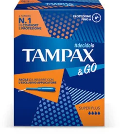 Tampax Compak Super Plus 16 Assorbenti Interni Flussi Molto Abbondanti