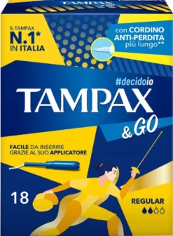 Tampax &go regular Assorbenti Interni 18 pezzi